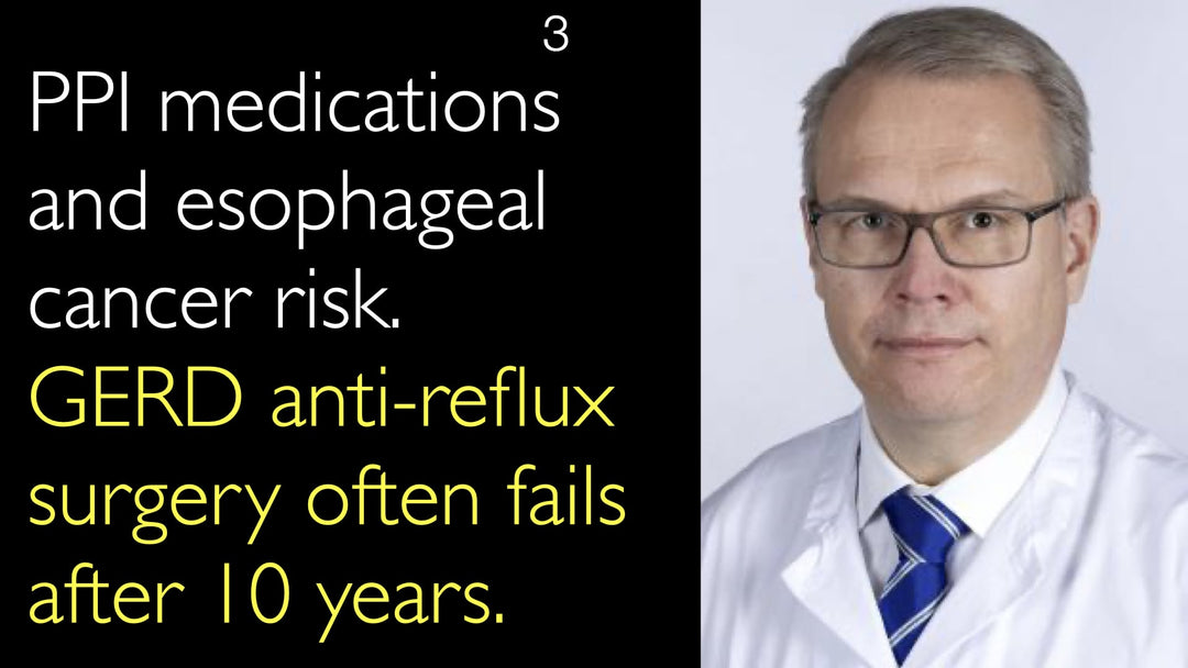 Die Antirefluxchirurgie bei GERD versagt häufig nach 10 Jahren. Protonenpumpenhemmer (PPI) und das Risiko für Speiseröhrenkrebs. 3
