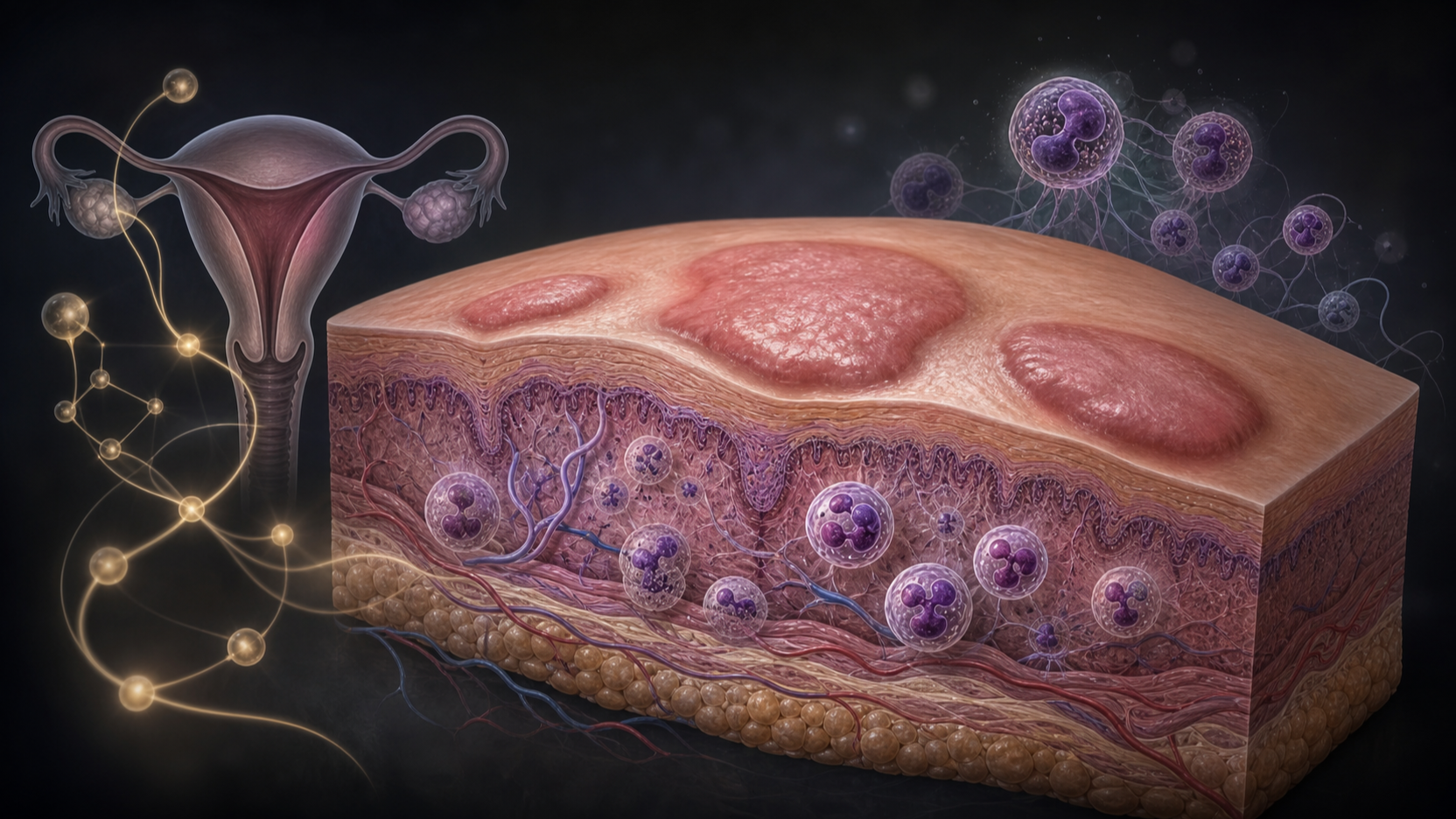Original medical illustration for: A New Mother's Medical Mystery: Understanding Postpartum Sweet's Syndrome. c7