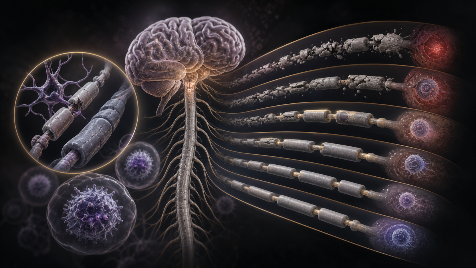 Original medical illustration for: Comparing Multiple Sclerosis Treatments: Which Therapies Work Best Over 5 Years?