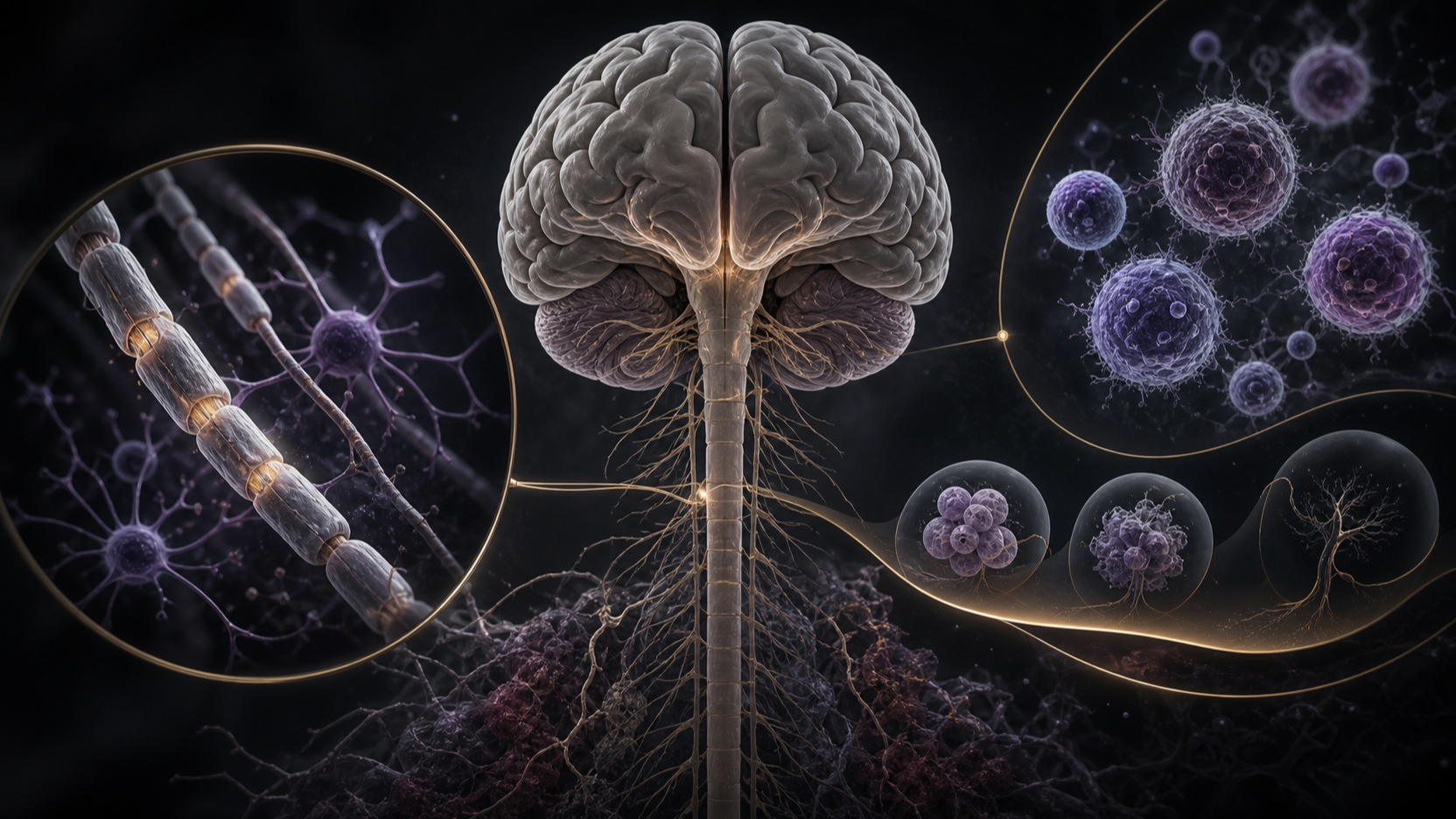 Original medical illustration for: Long-Term Outcomes of Stem Cell Transplantation for Multiple Sclerosis: A Comprehensive Patient Guide