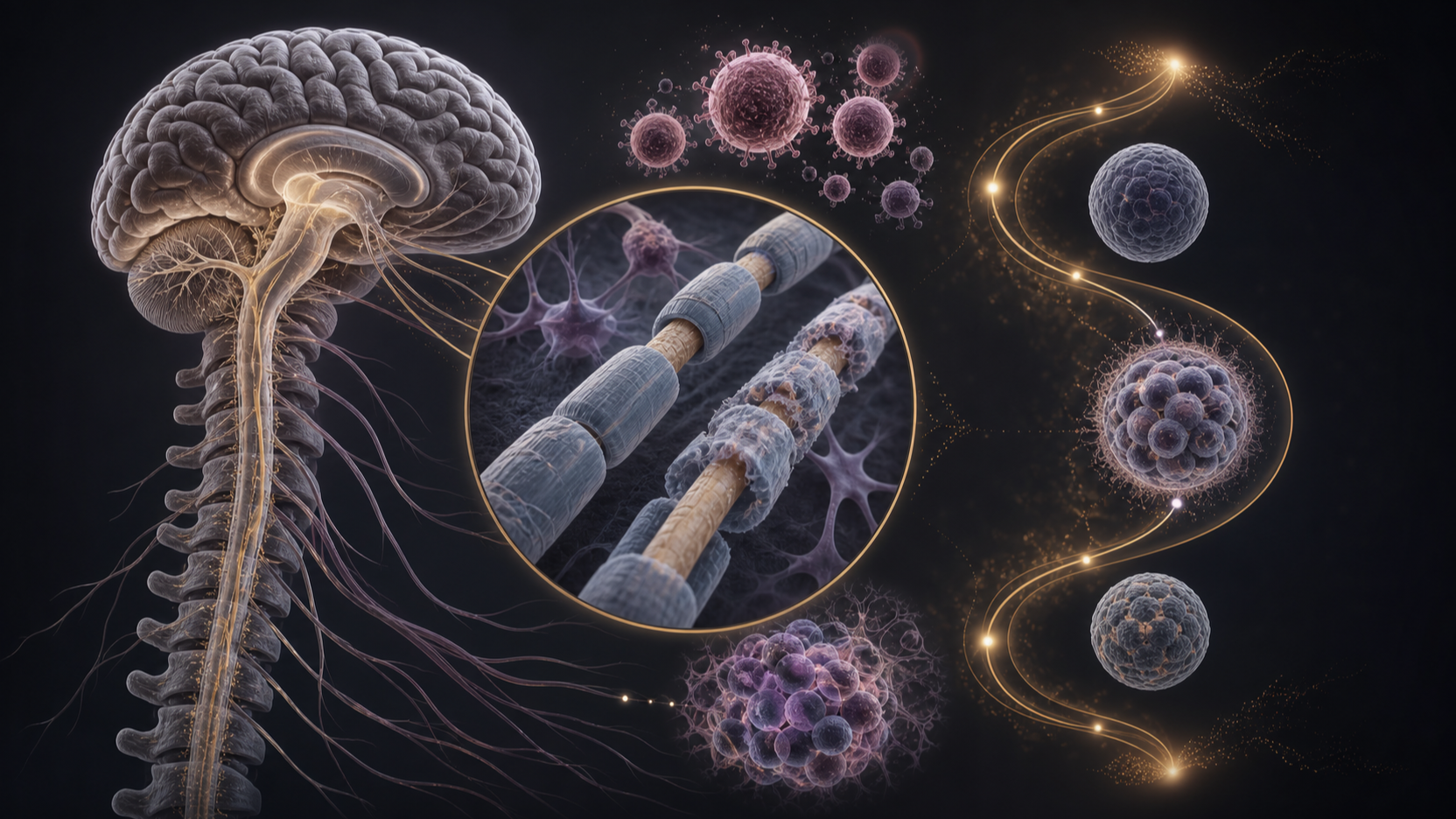 Original medical illustration for: Stem Cell Transplantation for Multiple Sclerosis: A 20-Year UK Analysis of Safety and Effectiveness