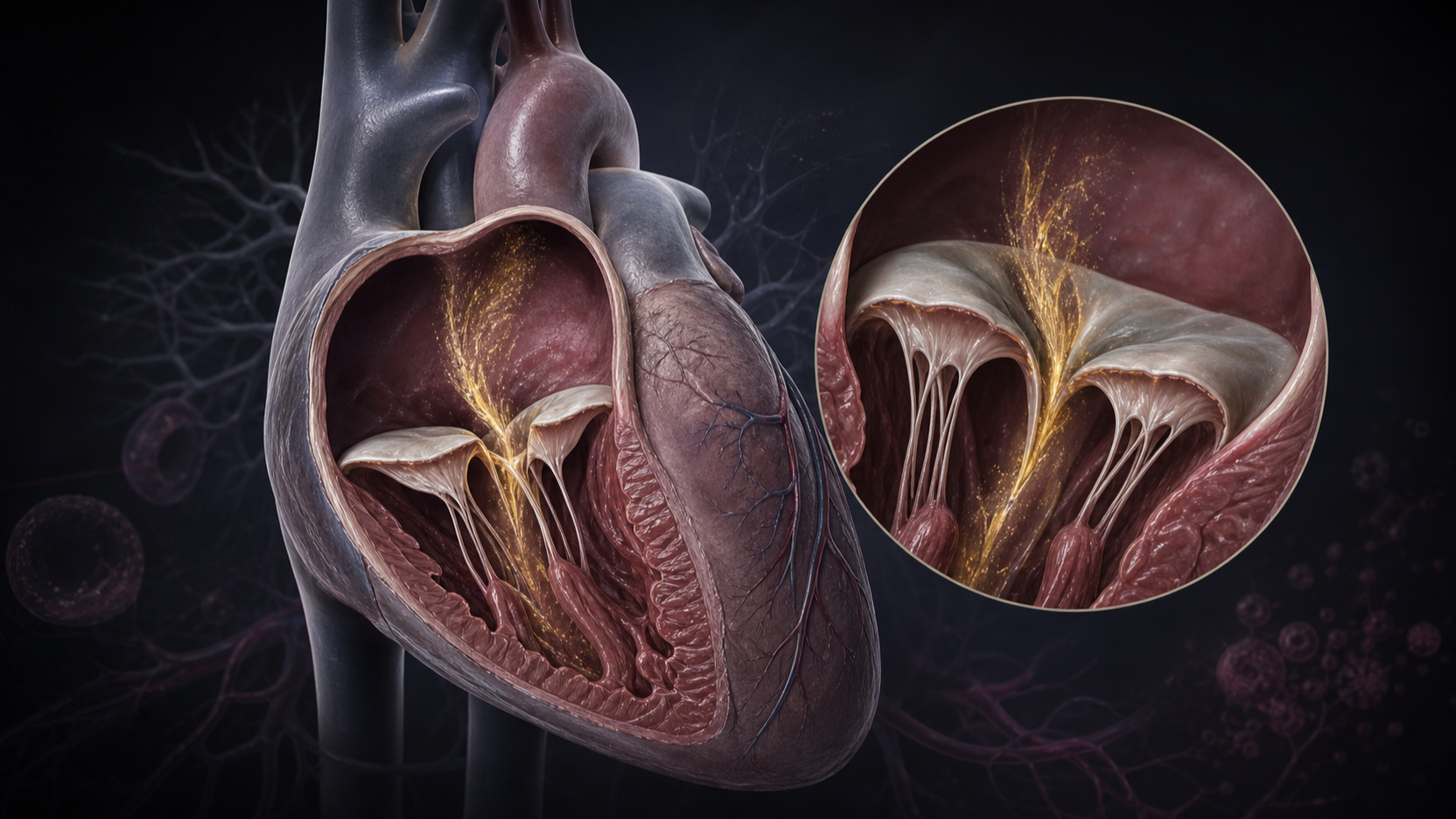Original medical illustration for: Understanding Tricuspid Regurgitation: A Comprehensive Patient Guide