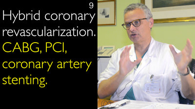 Hybride koronare Revaskularisierung: Koronararterien-Bypass-Operation (CABG), perkutane Koronarintervention (PCI) und Koronararterien-Stenting. 9