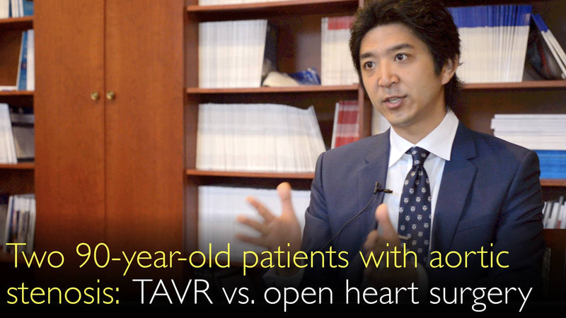 Zwei 90-jährige Patienten mit Aortenstenose. TAVR vs. Operation am offenen Herzen zum Ersatz der Aortenklappe. Klinischer Fall. 8